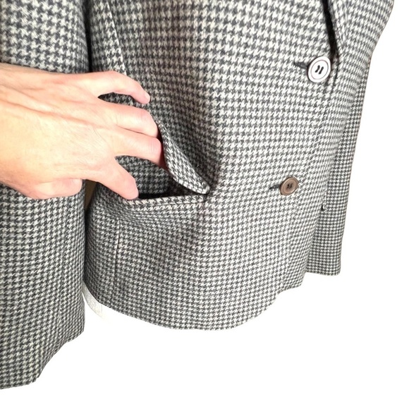 Central Park International Vintage 100% Wool Houndstooth Tweed Blazer Size 8 - Picture 2 of 9